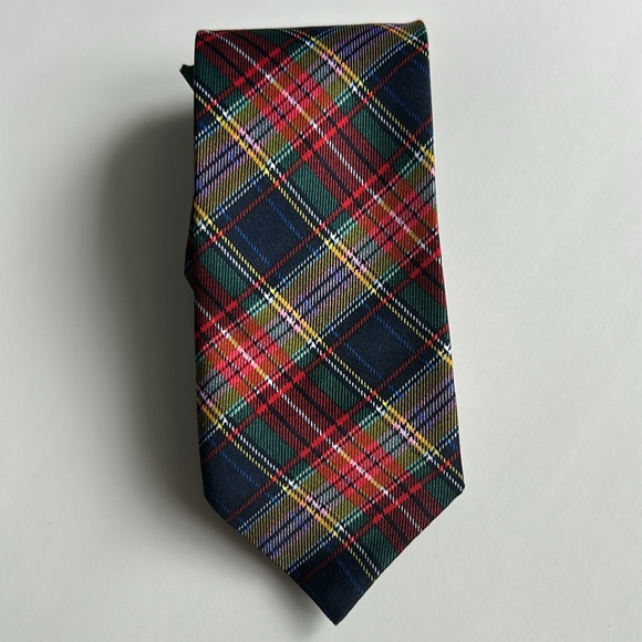 2/$25 Boy’s Youth Tween Plaid Clip-On Neck Tie Like New Red, Blue, Green, Yellow - Picture 2 of 9